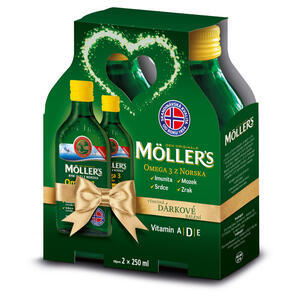 Mollers Omega 3 citron dárkové balení 2x 250ml - 1