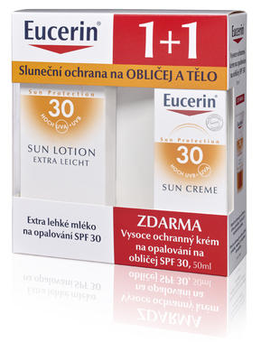 Eucerin Sun 1+1 SPF30 extra lehké mléko a krém na obličej