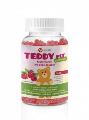 TeddyFit gummies s malinovou příchutí 50+10ks - 1