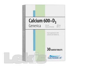 GENERICA CALCIUM 600+D3 TBL.30