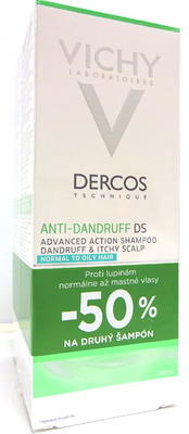 Vichy Dercos šampon na lupy pro mastné vlasy 2x200ml DUOPACK