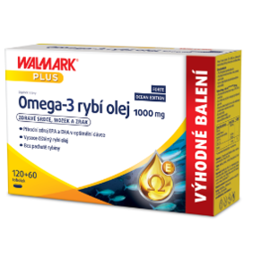 Walmark Plus Omega-3 rybí olej 1000mg tob.120+60 - 1