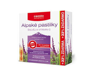 Cemio Alpské pastilky šalvěj a vitamin C pst.30+10 - 1