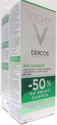 Vichy Dercos šampon na lupy pro suché vlasy 2x200ml DUOPACK