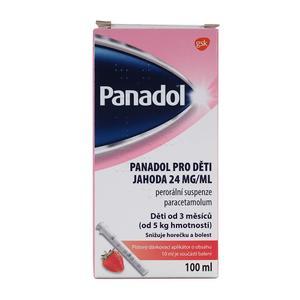 PANADOL PRO DĚTI 24 MG/ML JAHODA 24MG/ML POR SUS 100ML II