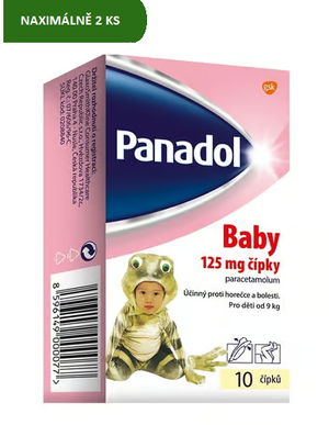 PANADOL BABY ČÍPKY RCT SUP 10X125MG - 1