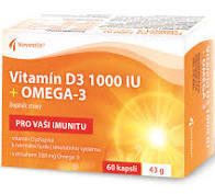 Vitamín D3 1000 IU + Omega-3 cps.60 - 1